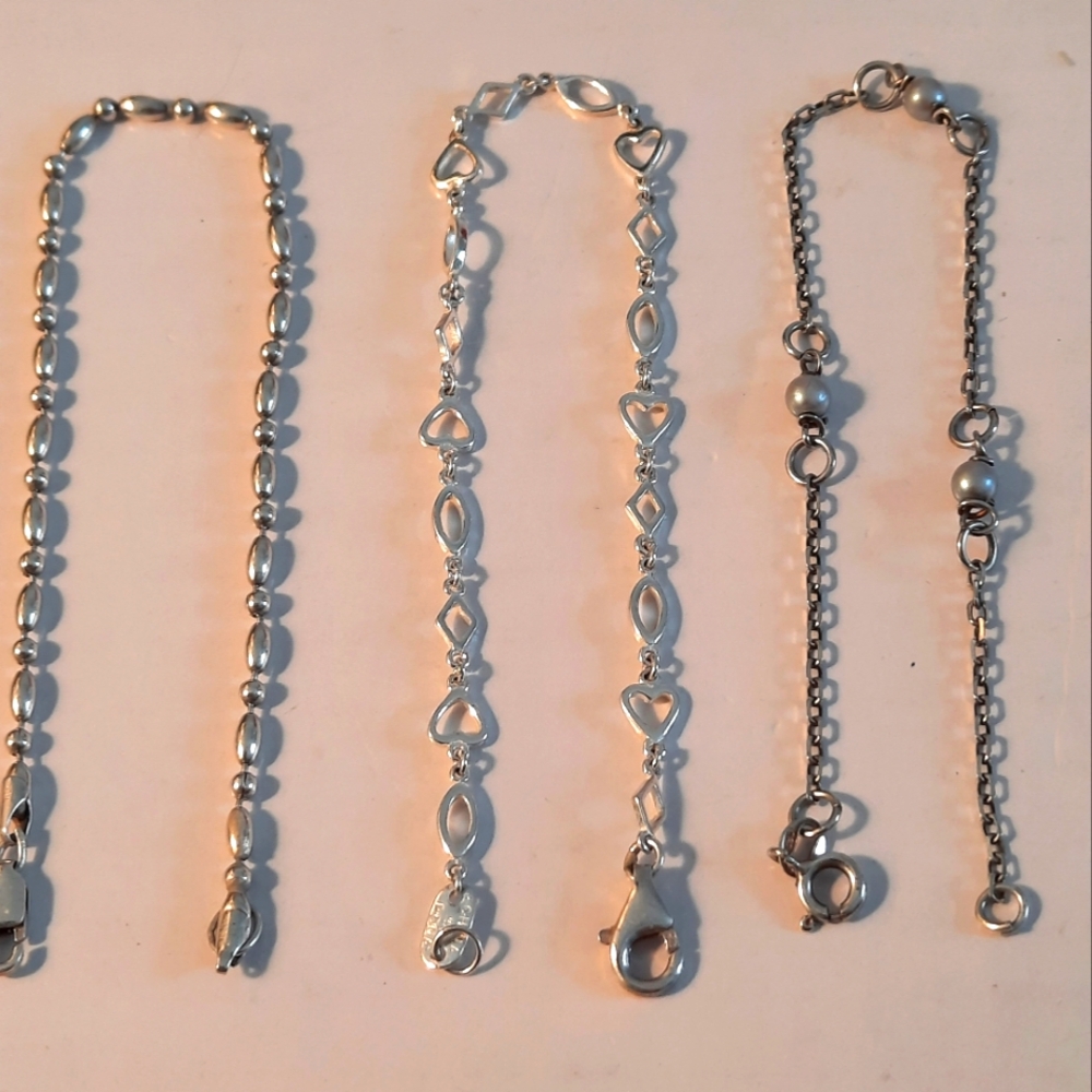 Elegant  925 Sterling  Silver Bracelet Set